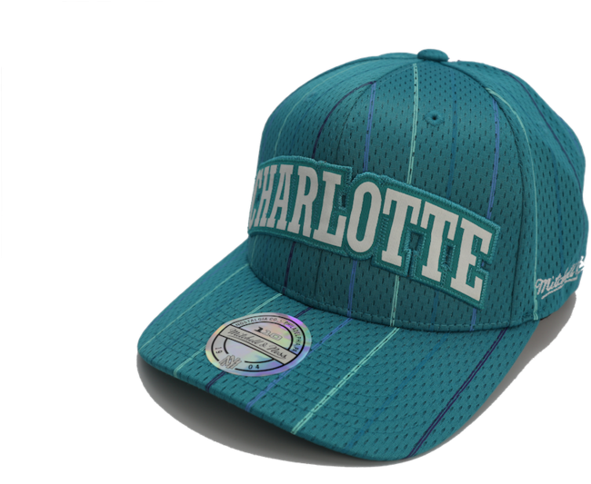 Charlotte Hornets Mitchell & Ness Jersey Logo 110 Flex - Baseball Cap (800x534), Png Download