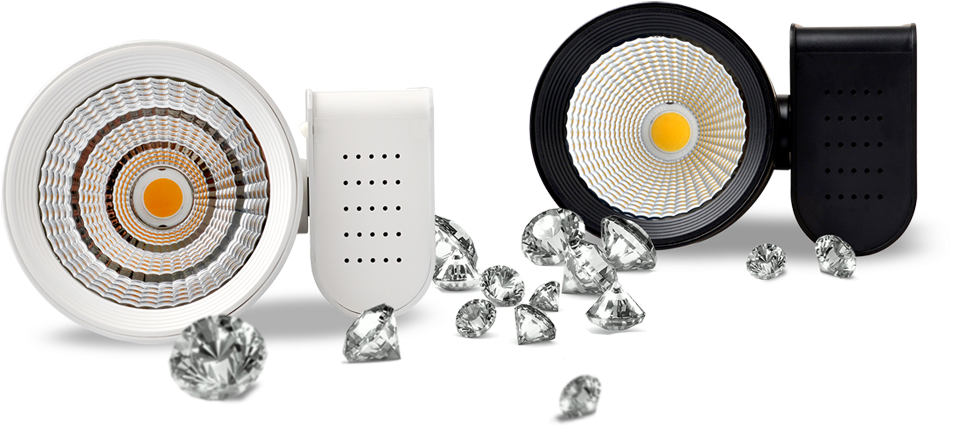 High Cri Led Track Lighting - Cob Led Track Light (1080x500), Png Download