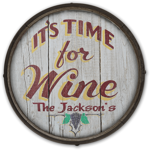 View Zoom It's Time For Wine - Circle (730x730), Png Download
