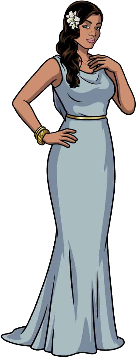 Princess Lanaluakalani [danger Island Archer, Sterling - Gown (507x1212), Png Download