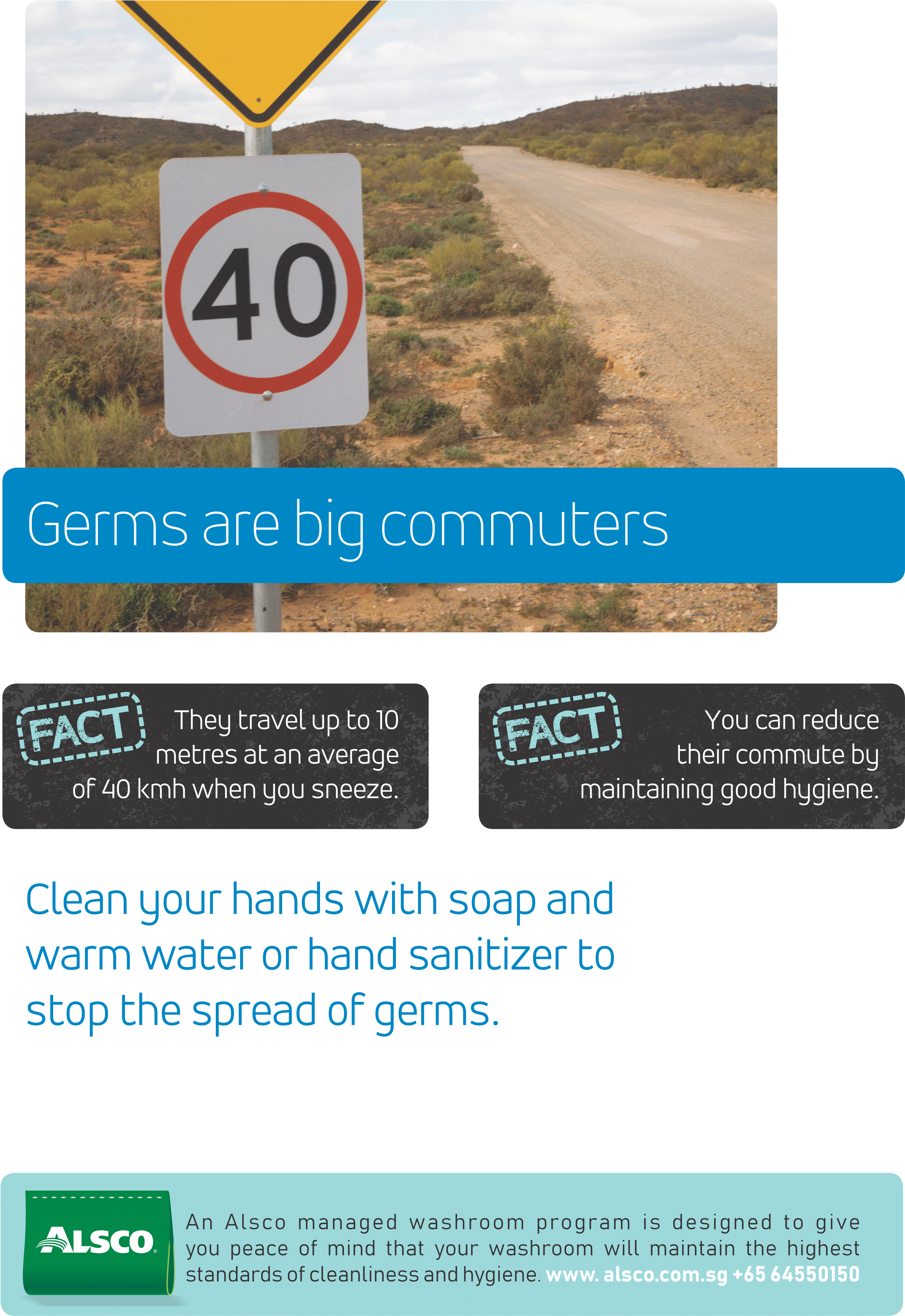 Alsco Hygiene Poster With A Road Sign - Driving School (3511x4963), Png Download