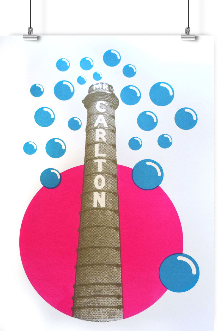 Carlton Hackney Hackney Wick Ilikethatprint - Bubbles Screen Prints (1000x1333), Png Download