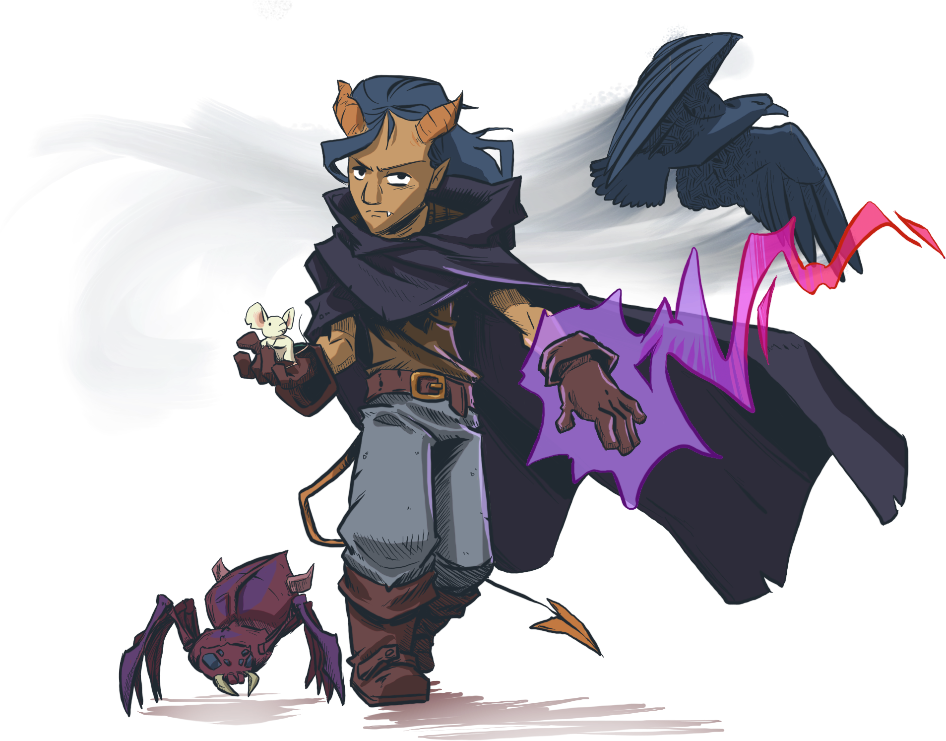 Thievescant - Tiefling Warlock (2100x1500), Png Download