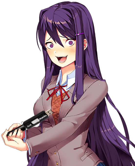 5609497 - Doki Doki Yuri Suicide (553x678), Png Download