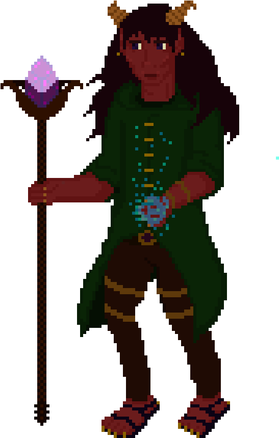 Tiefling Warlock - Cartoon (1200x1200), Png Download