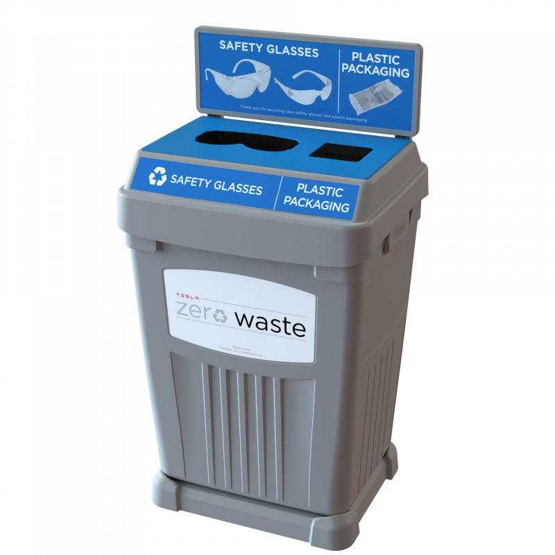 Flex E™ Bin To Collect Tesla Safety Glasses - Safety Glasses Recycling (800x800), Png Download