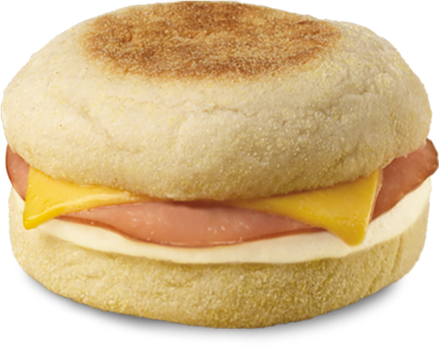 Canadian Bacon, Egg & Cheese Muffin - Canadian Bacon Egg And Cheese Sandwich (1000x732), Png Download