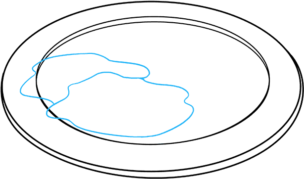 How To Draw Bacon And Eggs - Line Art (680x678), Png Download