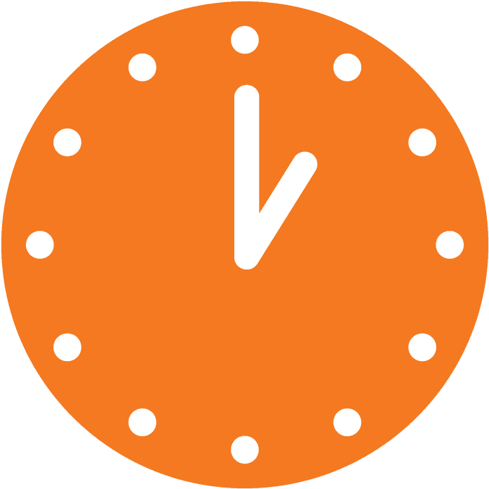 Clock Orng Rgb Png - Schedule A Tour Button (750x750), Png Download