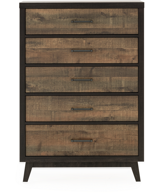 Image For Brown Wood 5-drawer Chest From Brault & Martineau - Chest Of Drawers (519x804), Png Download