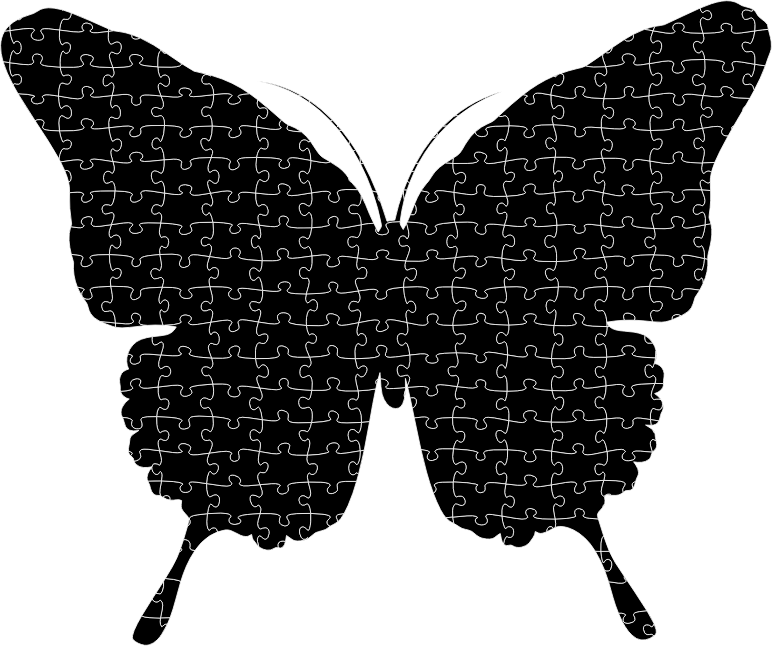 Butterfly Jigsaw Puzzle - Short-tailed Blue (772x646), Png Download