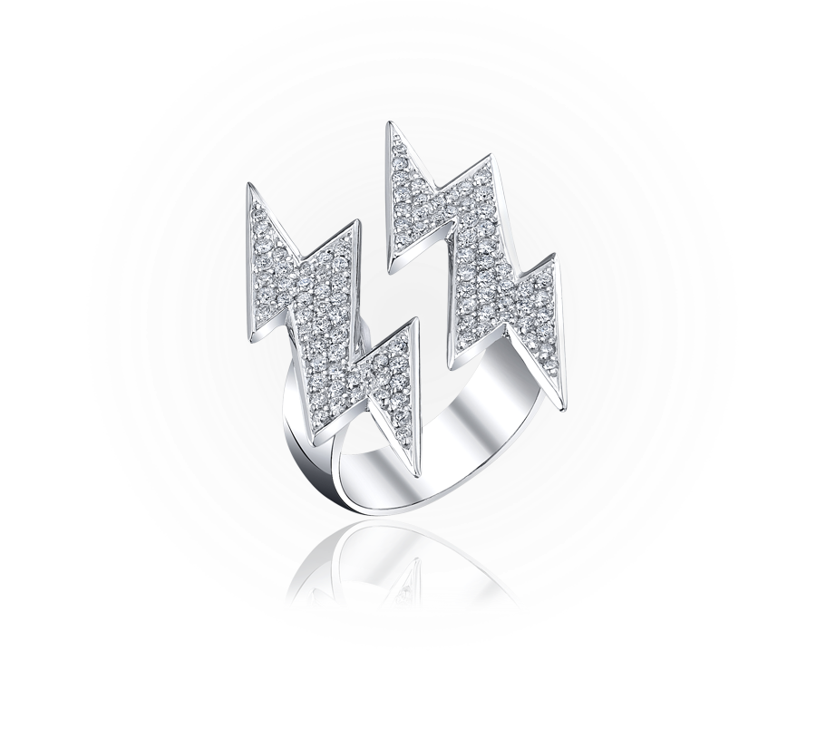 Lightning Bolt Ring (950x820), Png Download