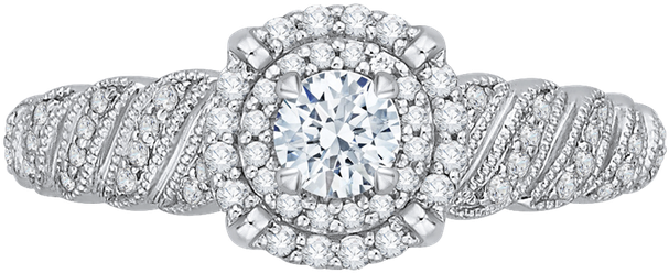 Promezza 14 K White Gold Promezza Engagement Ring - Engagement Ring (800x800), Png Download