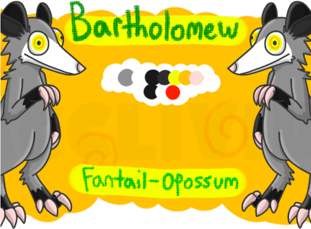 Opossum Clipart Transparent - Cartoon (640x480), Png Download