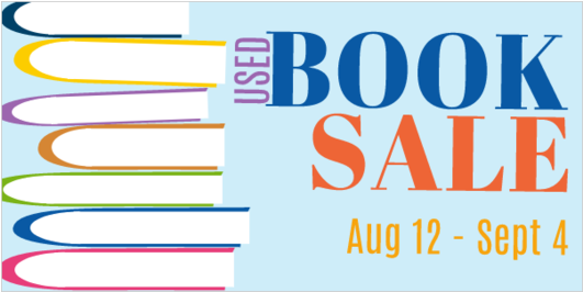 Used Book Sale Vinyl Banner With Stack Of Books - Graphics (560x560), Png Download