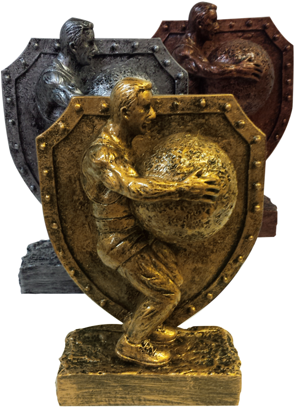 Strongman Trophies, Awards - Bronze Sculpture (606x838), Png Download
