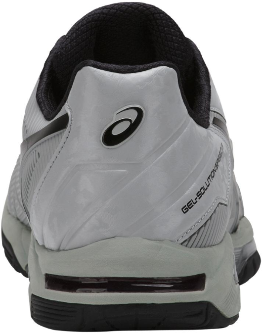 Asics Gel-solution Speed 3 Tennis Shoe Rear - Asics (597x695), Png Download