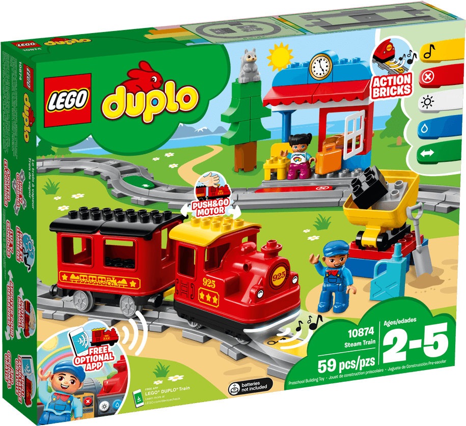 Steam Train - Lego Duplo Train (1488x838), Png Download