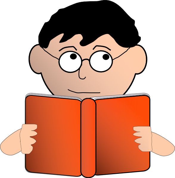 Student Clip Art Png - Reading Clip Art (588x596), Png Download