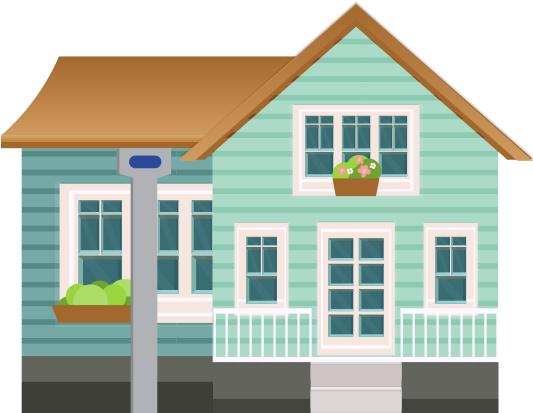 Cake1 - House (540x583), Png Download