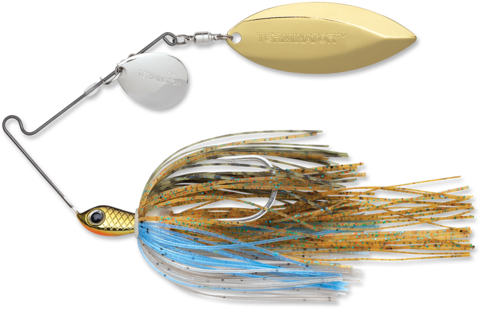 Terminator Stainless Pulse Skirt Spinnerbait Colorado - Spinnerbait (979x700), Png Download