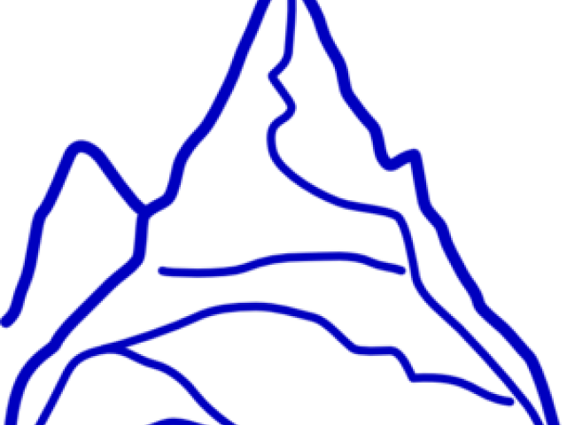 Mountains Clipart Mountain Peak - Mount Everest Drawing Easy (640x480), Png Download