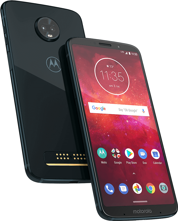 01 Moto Z3 Play Deep Indigo - Motorola Moto Z3 Play (1000x1000), Png Download