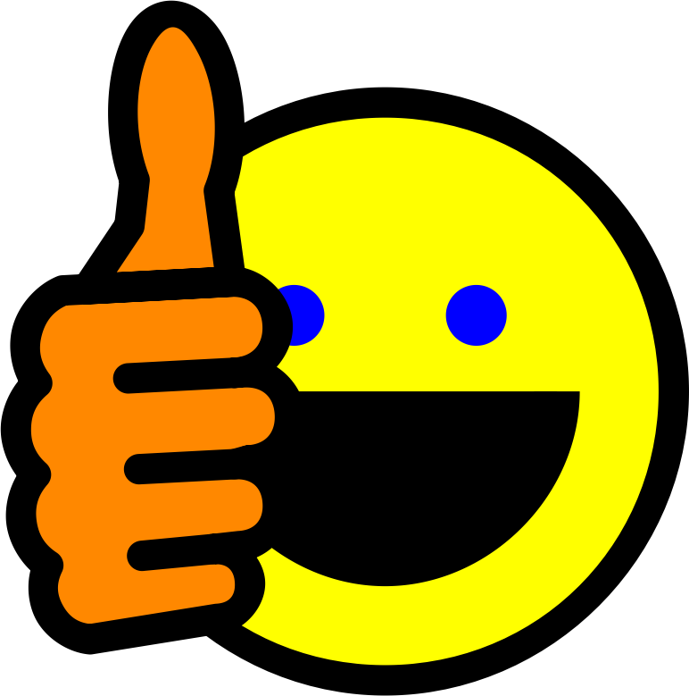 Remix Of Thumbs Up Smiley - Thumbs Up Clip Art (772x779), Png Download