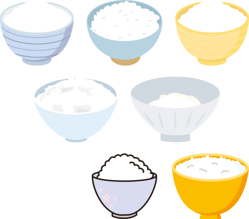 Japanese Cuisine Sushi Food Bowl Rice - Bowls Of Rice Clipart (852x750), Png Download