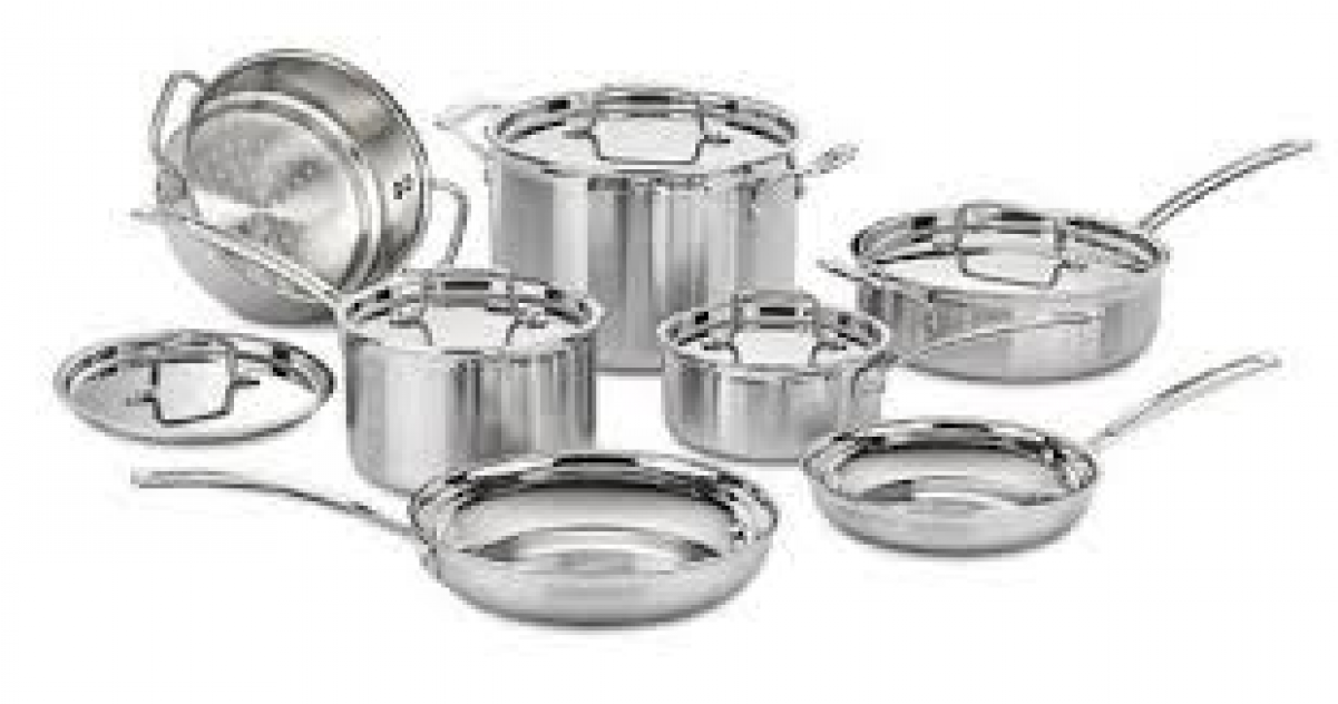 Cuisinart 13 Piece Cookware Set Stainless Steel (1200x1200), Png Download