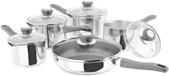 Judge Vista, 5 Piece Draining Saucepan Set - Frying Pan (640x640), Png Download