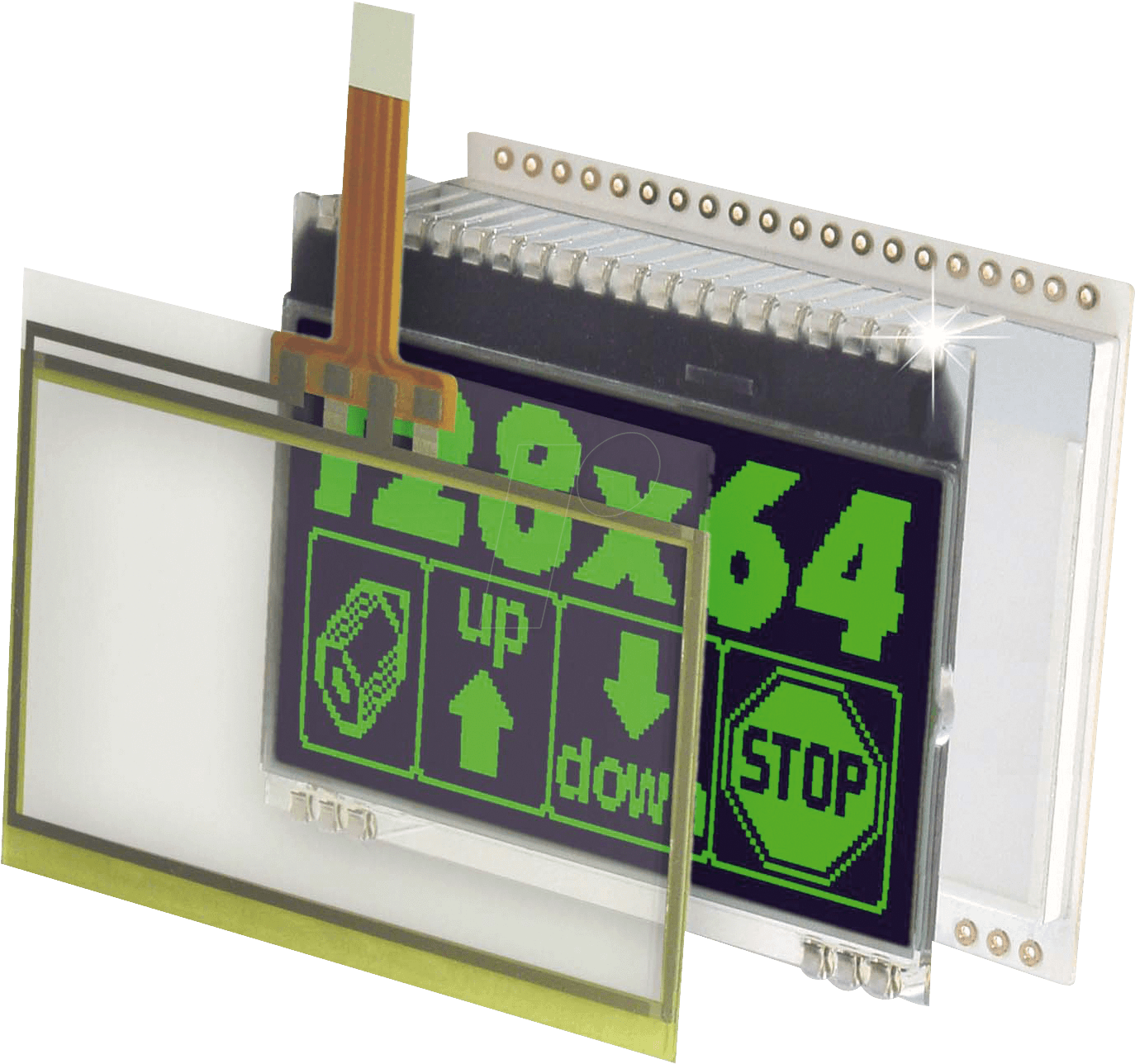 Dog Series Touch Panel For Dogm128 6 Series Electronic - Signage (1377x1294), Png Download