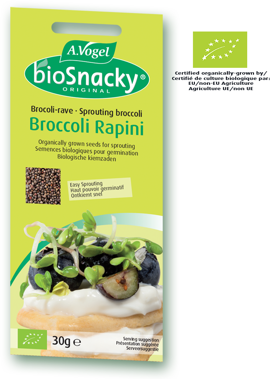 Biosnacky® Brocoli-rave/rapini - Keimsprossen Brokkoli Bio Snacky (800x800), Png Download