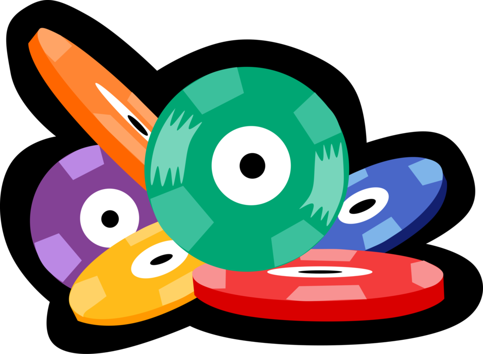 Vector Illustration Of Casino Tokens Gambling Poker - Circle (955x700), Png Download