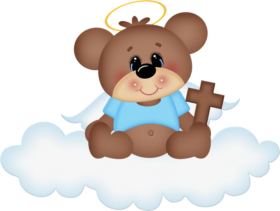 Cloud Clipart Angel - Ursinho E Ursinha Png (900x681), Png Download