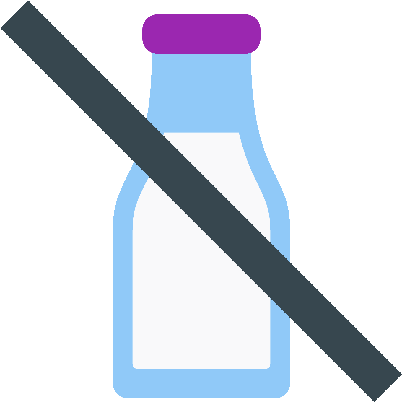 The Icon Is A Depiction Of A Milk Glass Bottle (1600x1600), Png Download