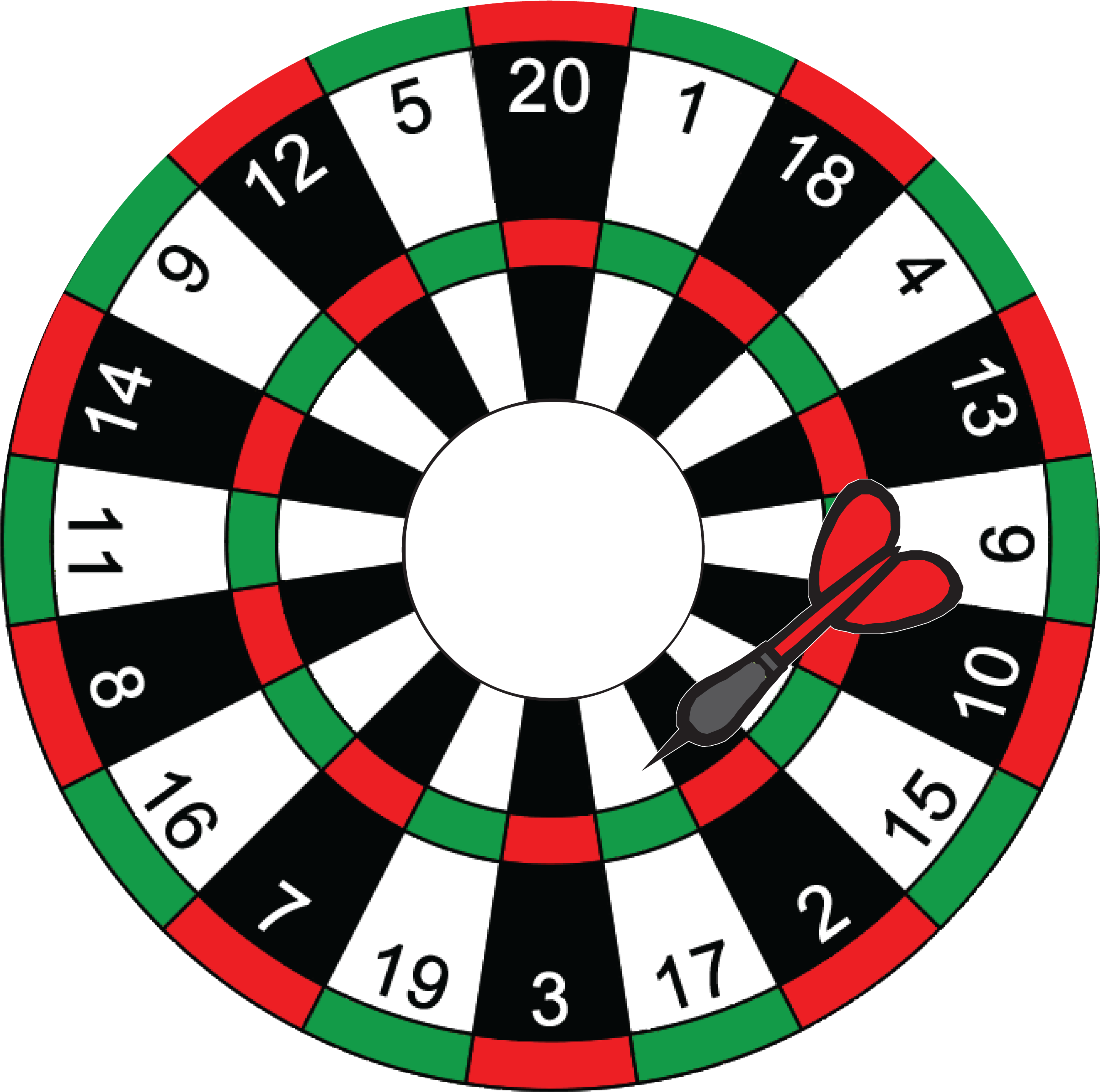Teens & Adults Category Pr041 Play Darts - Dart Board Clip Art (3000x3000), Png Download