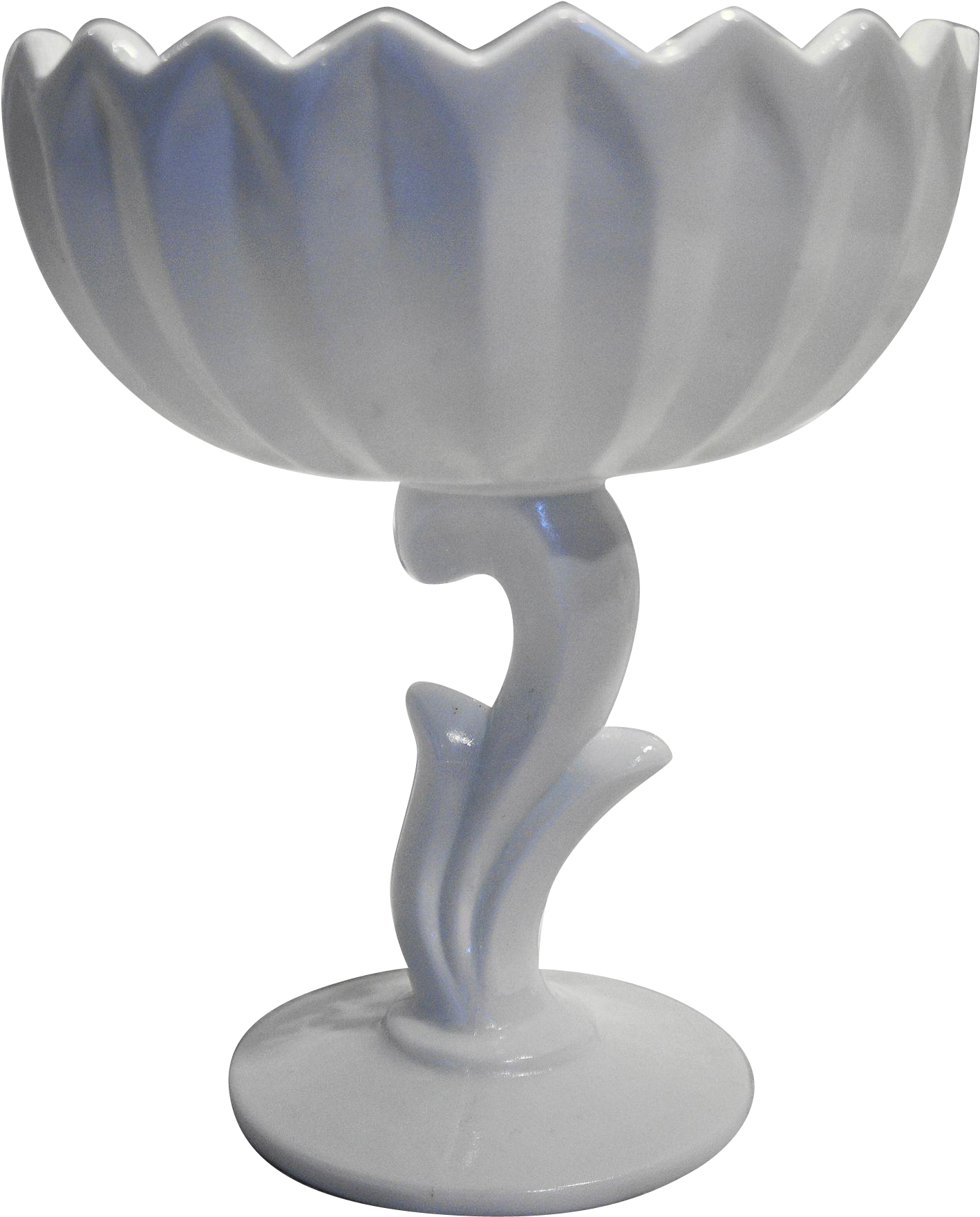 Indiana Glass Willow Magnolia Lotus Milk Glass Compote - Figurine (1760x1760), Png Download