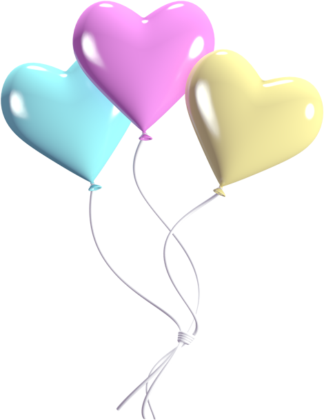 Balloons On Tumblr - Heart (500x644), Png Download