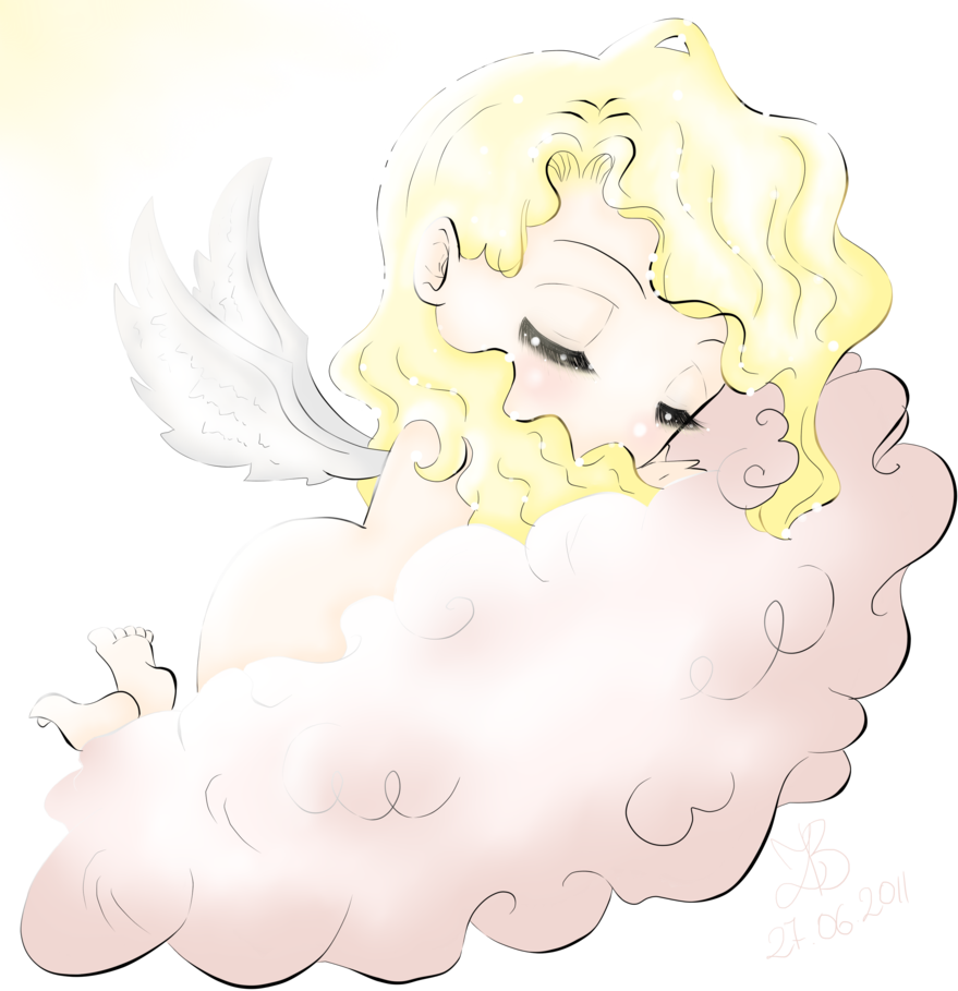 Baby Angel Download Transparent Png Image - Illustration (879x909), Png Download
