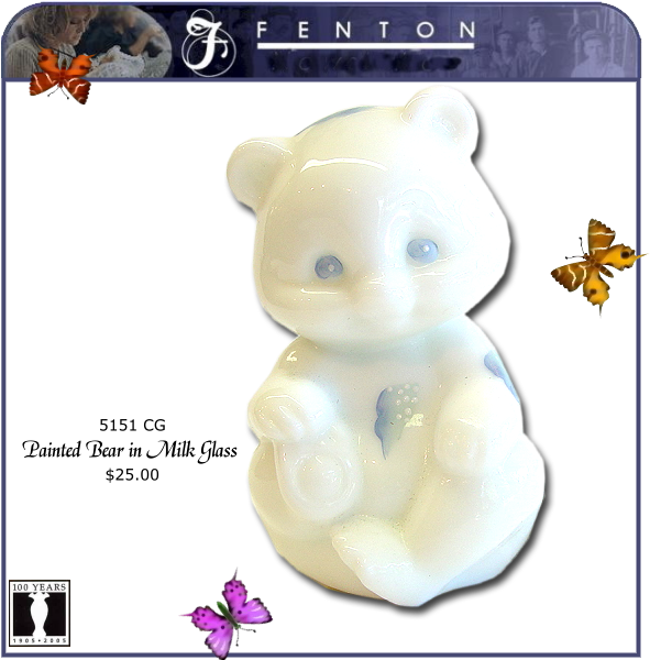 5151 Cg Fenton Painted Bear - Teddy Bear (600x600), Png Download