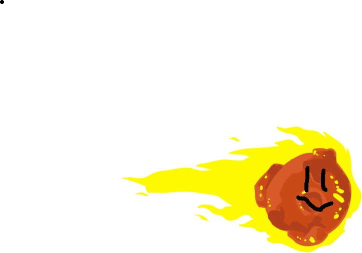 Flaming Comet - Illustration (723x506), Png Download