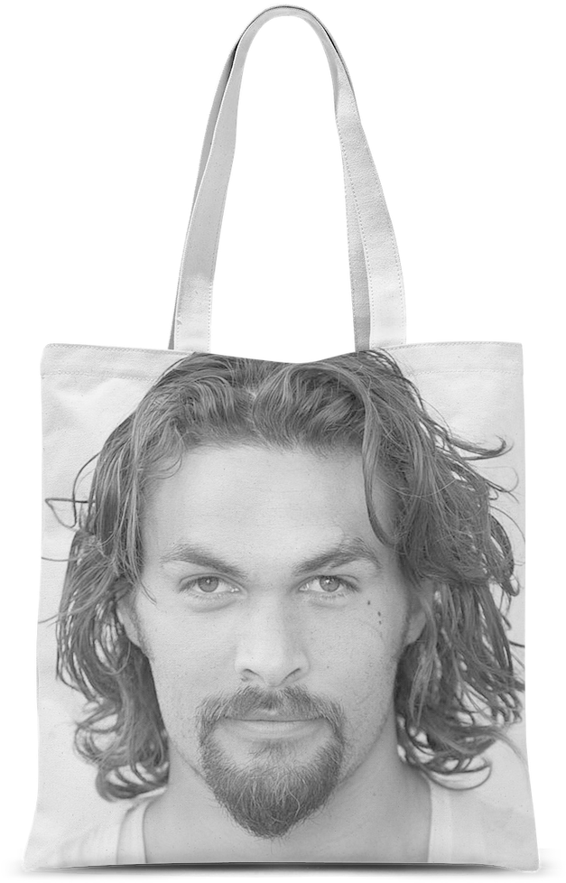 Jason Momoa ﻿classic Sublimation Tote Bag - Jason Momoa In Black And White (1024x1024), Png Download