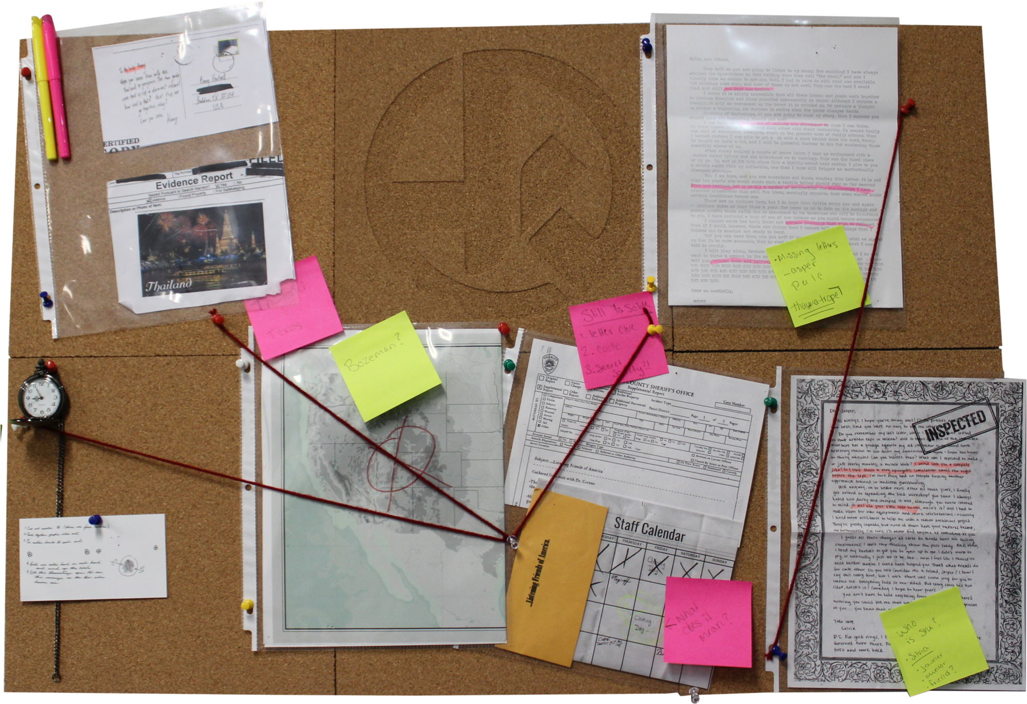 Hunt A Killer Murder Board (2047x1535), Png Download