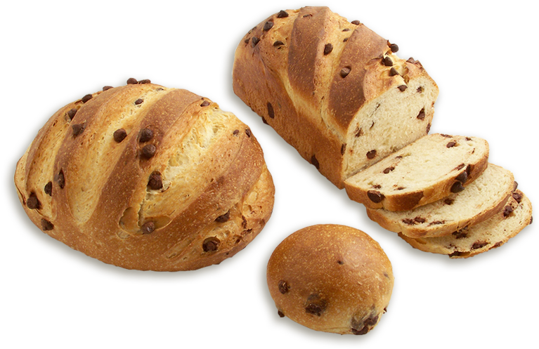 Chocolate Chip Bread - Bun (800x800), Png Download