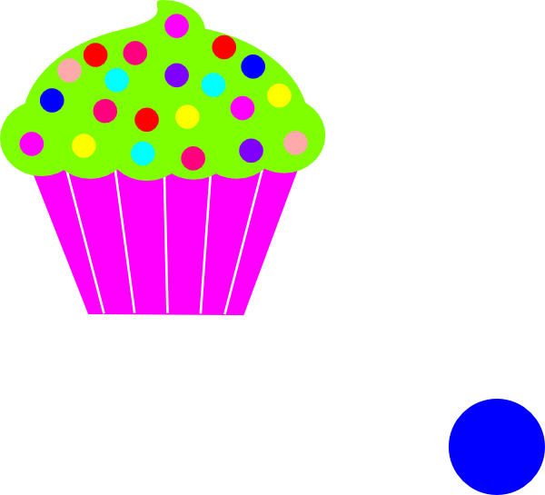 Sweet Cupcake Clip Art (600x545), Png Download