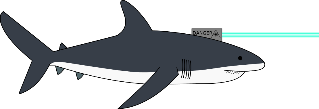 An Update Drawing Of Our Hypothetical Shark - Great White Shark (1110x379), Png Download
