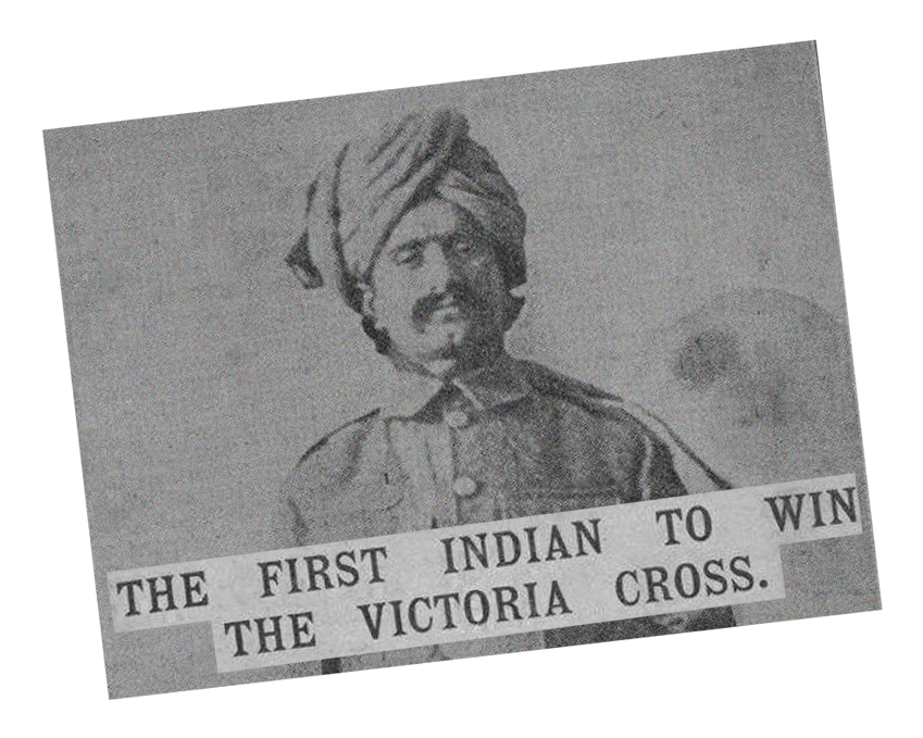 The First Muslim Soldier To Win The Victoria Cross - Newsprint (860x700), Png Download