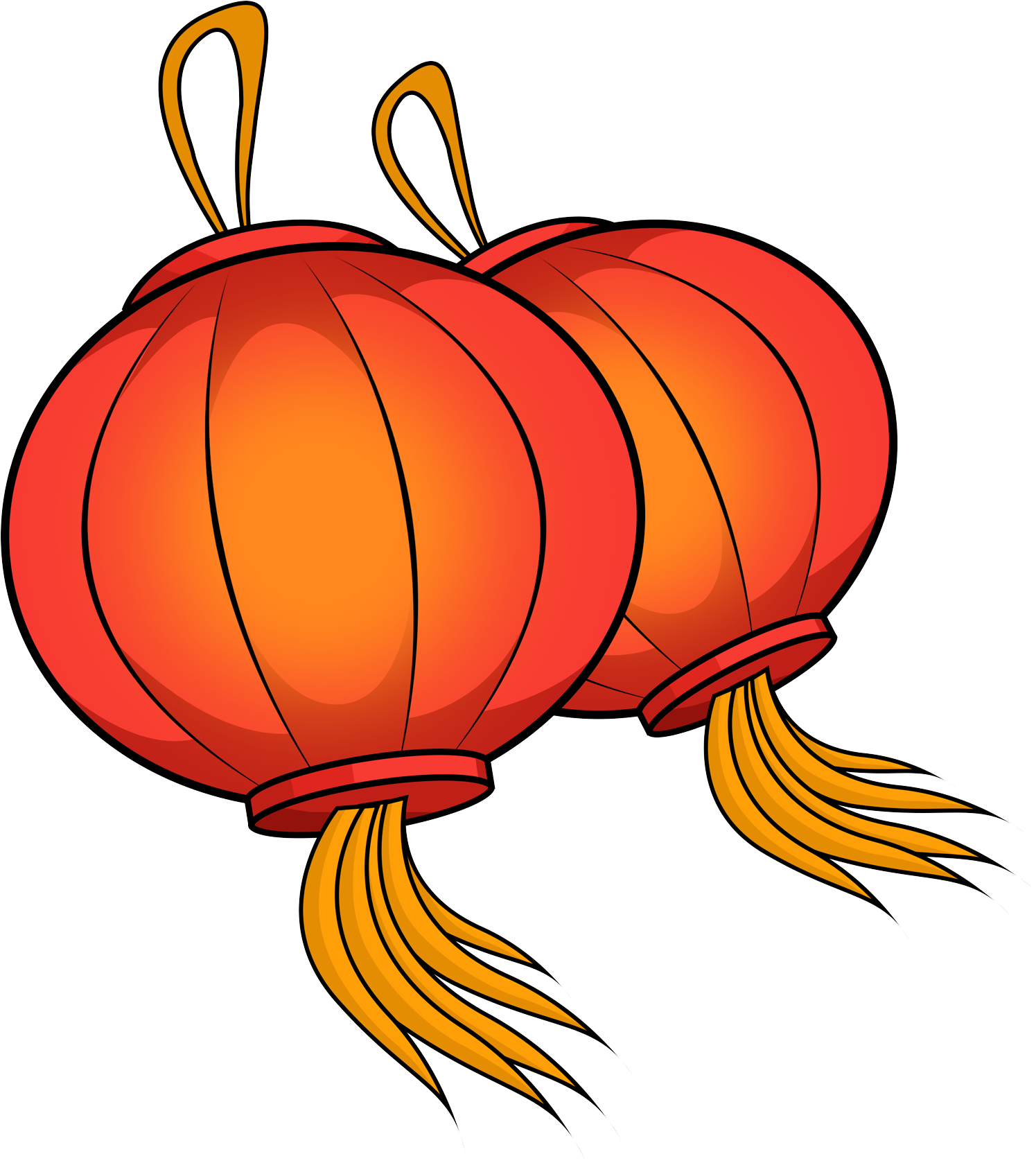 Red Festive Chinese Style Lantern Png And Psd (2000x2000), Png Download