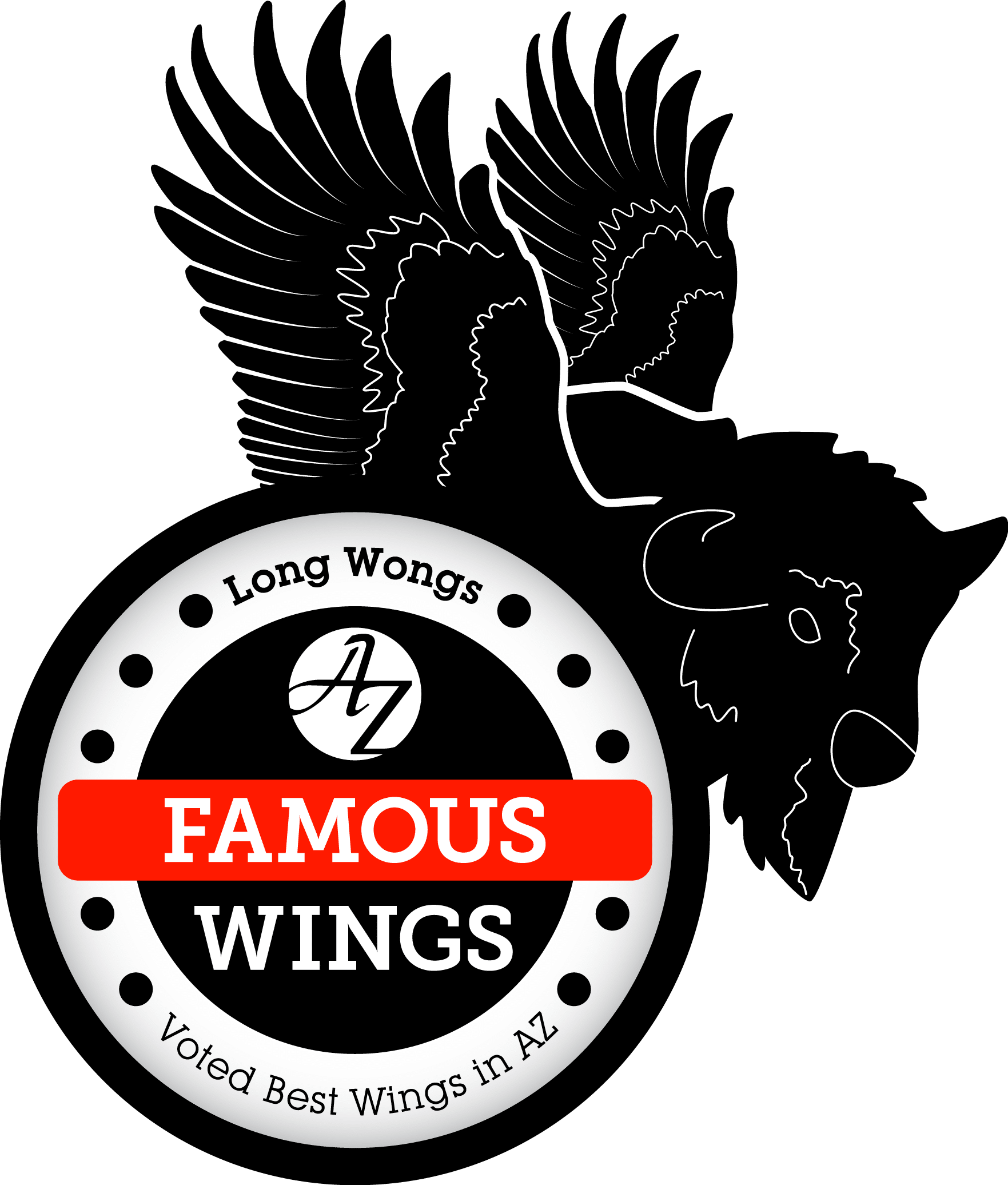 Long Wongs Az Famous Wings - Illustration (1763x2072), Png Download
